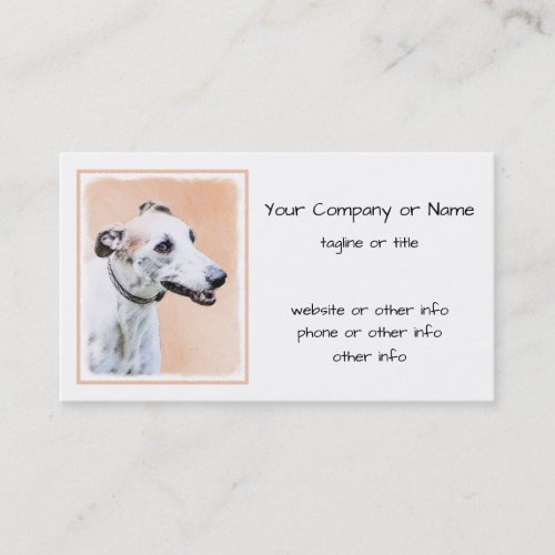 Greyhound Painting _ Cute Original Dog Art Business Card