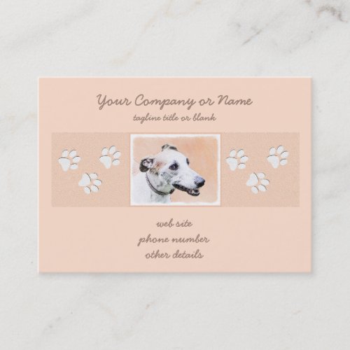 Greyhound Painting _ Cute Original Dog Art Business Card