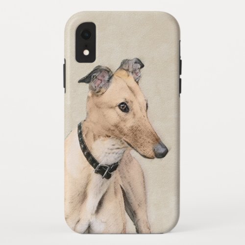 Greyhound Painting _ Cute Original Dog Art iPhone XR Case