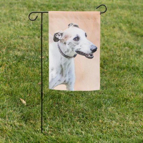 Greyhound Painting _ Cute Original Dog Art Garden Flag
