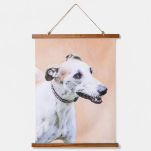 Greyhound Painting - Cute Original Dog Art Hanging Tapestry