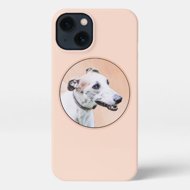 Greyhound Painting - Cute Original Dog Art iPhone Case (Back)