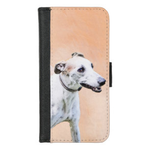 Greyhound Painting - Cute Original Dog Art iPhone 8/7 Wallet Case