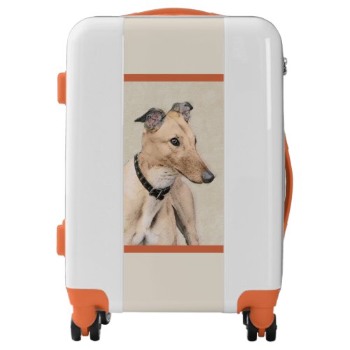 Greyhound Painting _ Cute Original Dog Art Luggage