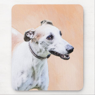 Greyhound Painting - Cute Original Dog Art Mouse Pad