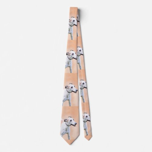 Greyhound Painting _ Cute Original Dog Art Neck Tie