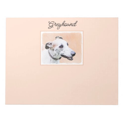 Greyhound Painting _ Cute Original Dog Art Notepad