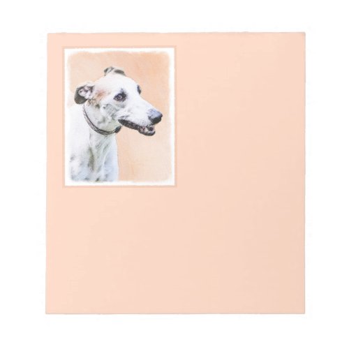 Greyhound Painting _ Cute Original Dog Art Notepad