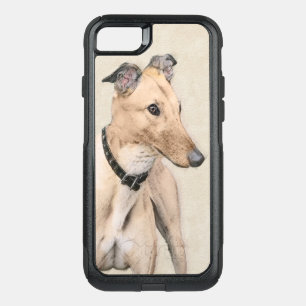 Greyhound Painting - Cute Original Dog Art OtterBox Commuter iPhone SE/8/7 Case