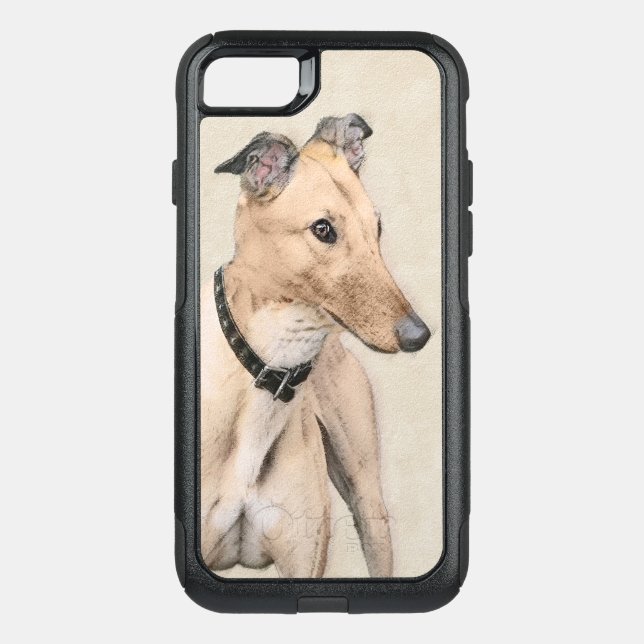 Greyhound Painting - Cute Original Dog Art Otterbox iPhone Case (Back)