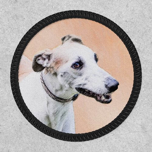 Greyhound Painting _ Cute Original Dog Art Patch