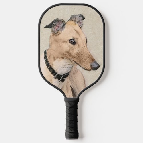 Greyhound Painting _ Cute Original Dog Art Pickleball Paddle