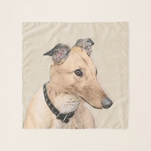 Greyhound Painting _ Cute Original Dog Art Scarf