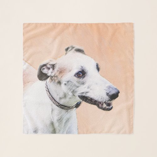 Greyhound Painting _ Cute Original Dog Art Scarf