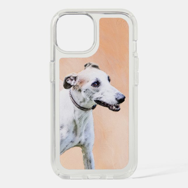 Greyhound Painting - Cute Original Dog Art Speck iPhone Case (Front)