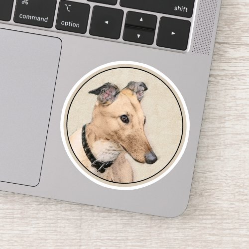 Greyhound Painting _ Cute Original Dog Art Sticker