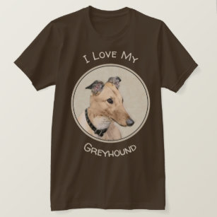Greyhound Painting - Cute Original Dog Art T-Shirt