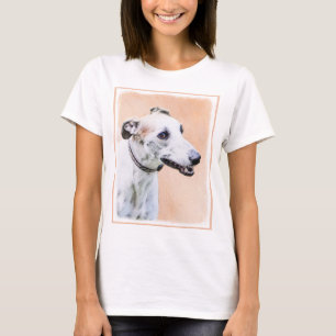 Greyhound Painting - Cute Original Dog Art T-Shirt