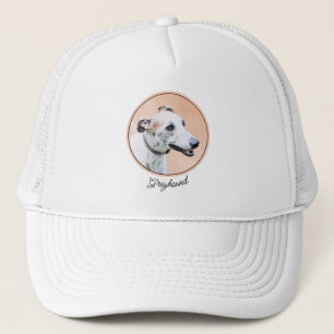 Greyhound Painting - Cute Original Dog Art Trucker Hat
