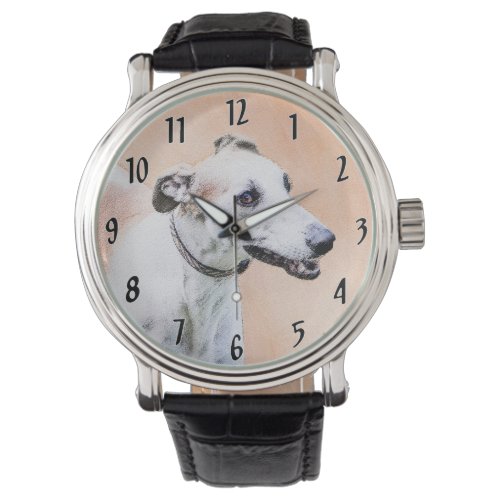 Greyhound Painting _ Cute Original Dog Art Watch