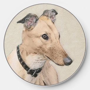 Greyhound Painting - Cute Original Dog Art Wireless Charger