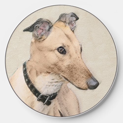 Greyhound Painting _ Cute Original Dog Art Wireless Charger