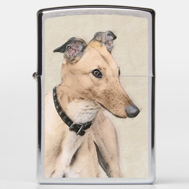 Greyhound Painting - Cute Original Dog Art Zippo Lighter | Zazzle
