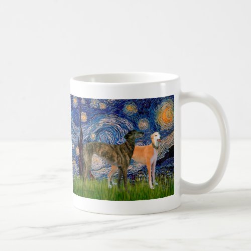 Greyhound Pair _ Starry Night Coffee Mug