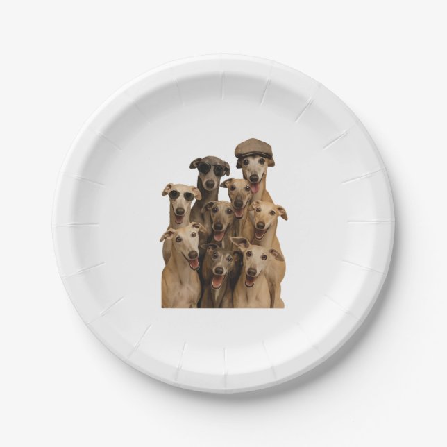 Greyhound  paper plates (Front)