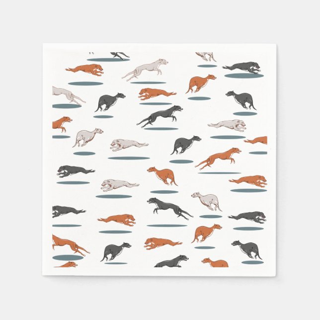 Greyhound Pattern Napkins (Front)