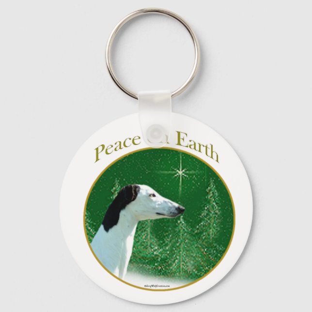 Greyhound Peace Keychain (Front)