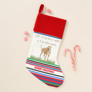 "Greyhound" pet Christmas Stocking. Christmas Stocking