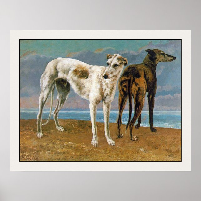 Greyhound Poster/Print:  Two Greyhounds Poster (Front)