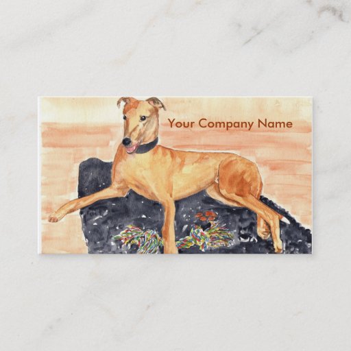 Customizable 'Greyhound' Profile Card Business Card Template
