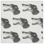 Greyhound Profile Dog Art Fabric