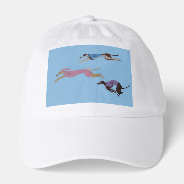 Greyhound racing in bunny costume  hat (Front)