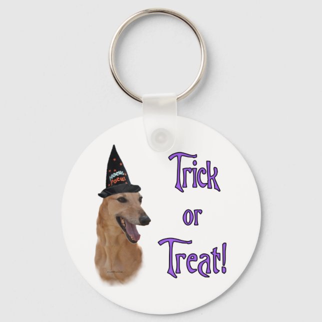 Greyhound (red) Trick Keychain (Front)