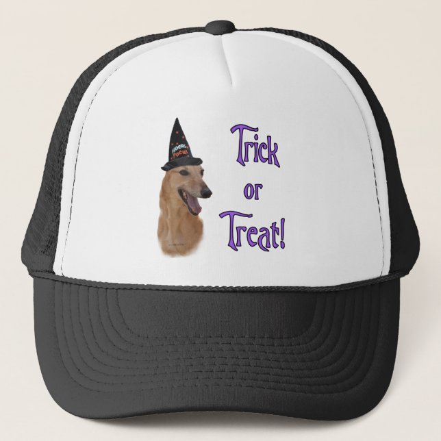 Greyhound (red) Trick Trucker Hat (Front)