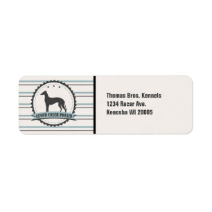 Greyhound Retired Racer 45 mph Lazy Dog Custom Label