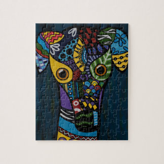 Greyhound - Retired Racing Greyhound Rescue Jigsaw Puzzle