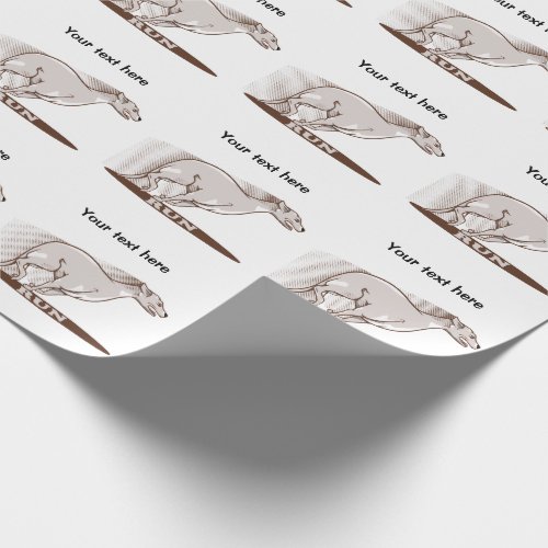 Greyhound Running Wrapping Paper