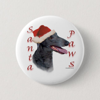 Greyhound Santa Paws Pinback Button