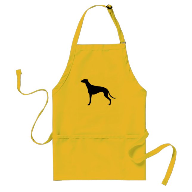 Greyhound Silhouette Adult Apron (Front)