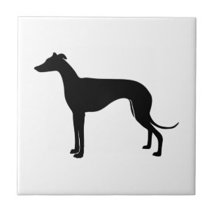 Greyhound Silhouette Ceramic Tile