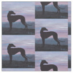 Greyhound Silhouette Dog Art Fabric