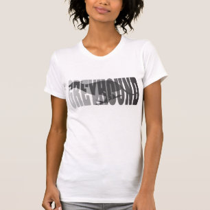 Greyhound Silhouette, Grey T-Shirt