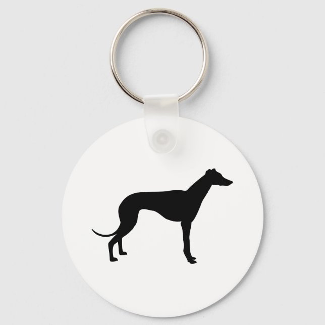 Greyhound Silhouette Keychain (Front)