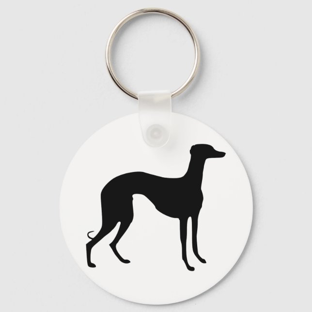 Greyhound Silhouette Keychain (Front)