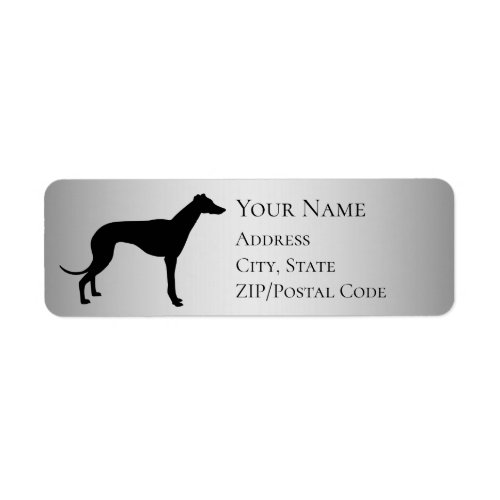 Greyhound Silhouette Return Address Label