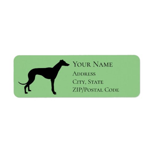 Greyhound Silhouette Return Address Label